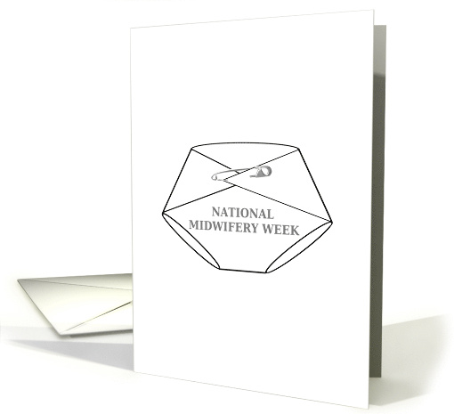 National Midwifery Week Illustration of Diaper and Safety Pin card