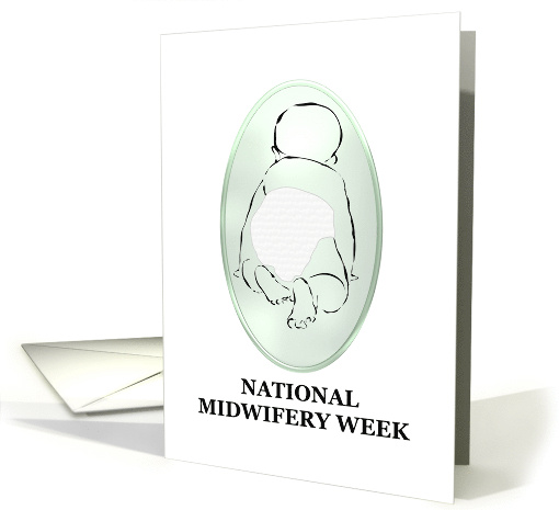 National Midwifery Week Crawling Baby in a Diaper card (1398108)