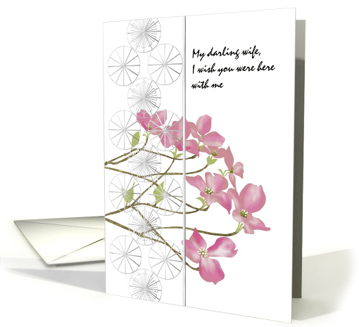 Missing Incarcerated Wife on Anniversary Flowers Behind Screen card