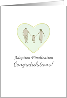 Adoption Finalization Congratulations Couple Walking With Little Boy card