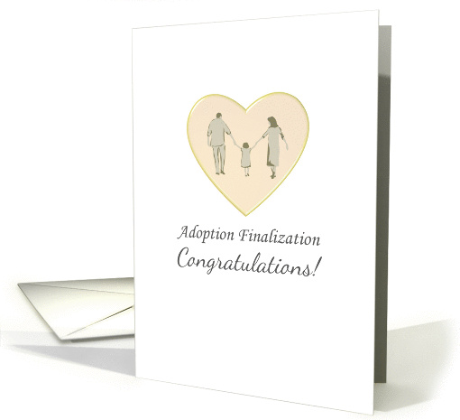 Adoption finalization congratulations, couple walking... (1399006)