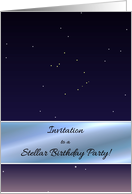 Stellar Birthday Party Invitation Constellation Ophiuchus card