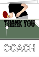 Thank You Ping Pong Coach Playing Ping Pong Table Tennis card