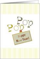 Happy New Year Pop Pop Simple New Year Greeting for Grandpa card