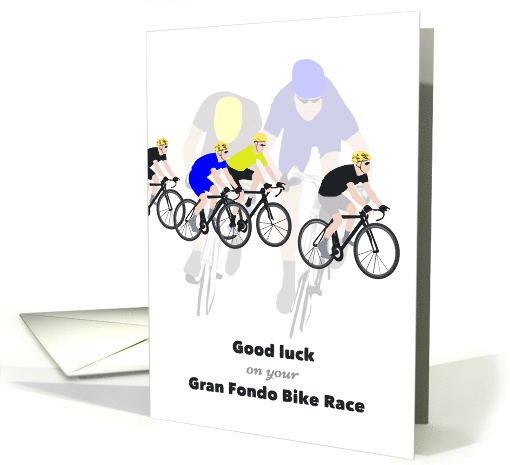 Good luck With Gran Fondo Bike Race Illustration Of Cyclists card