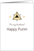 Purim For Husband Hamantaschen Forming Part Of Star Of David card