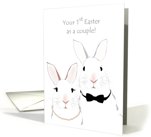 1st Easter as a Couple Cute Bunny Couple card (1404902)