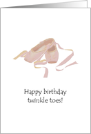 Ballet Shoes Birthday card