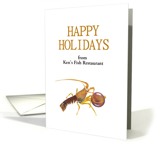 Custom Happy Holidays Fish Restaurant to Customers... (1406332)