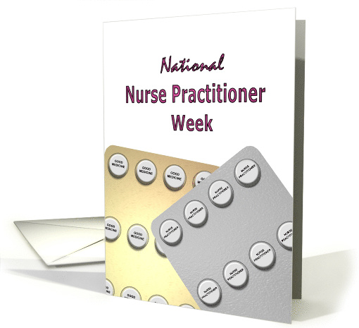 National Nurse Practitioner Week Blister Packs of Pills card (1406444)