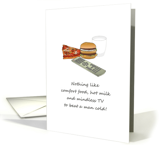 Get Well From Man Cold TV Remote Control Burger Pizza... (1406960)