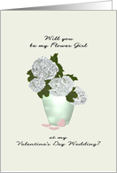 Be My Flower Girl For My Valentine’s Day Wedding Viburnum Flowers card