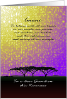 Kwanzaa for Grandson Imani Faith Seven Principles of Kwanzaa card