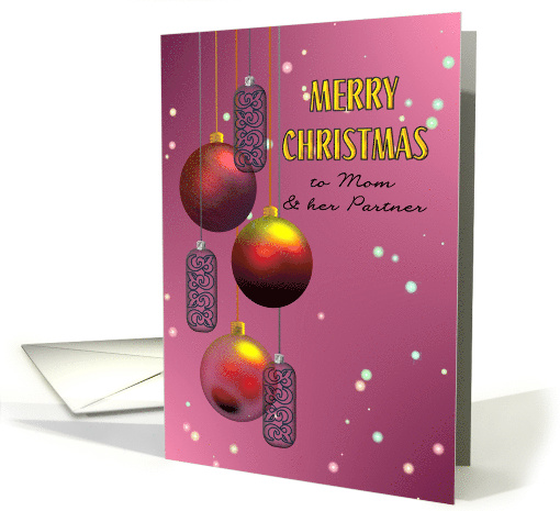 Christmas For Mom And Partner Colorful Baubles And Glass... (1407996)