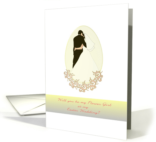 Be My Flower Girl Easter Wedding Bride And Groom Holding... (1409916)