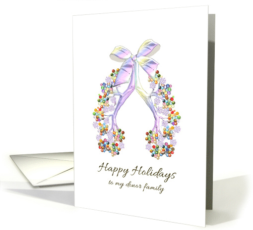 Happy Holidays Lung Transplant Donor Family Colorful... (1410634)