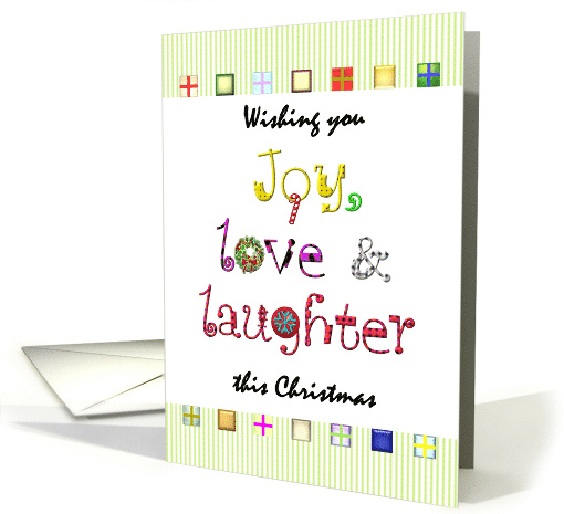 Christmas Joy Love And Laughter Candy Cane Holiday Wreath... (1410782)