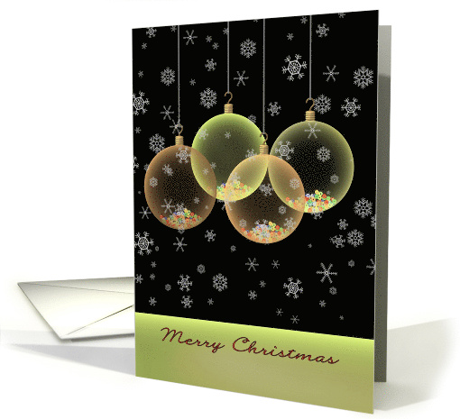 Christmas From Our House To Yours Pretty Snowflakes And Baubles card