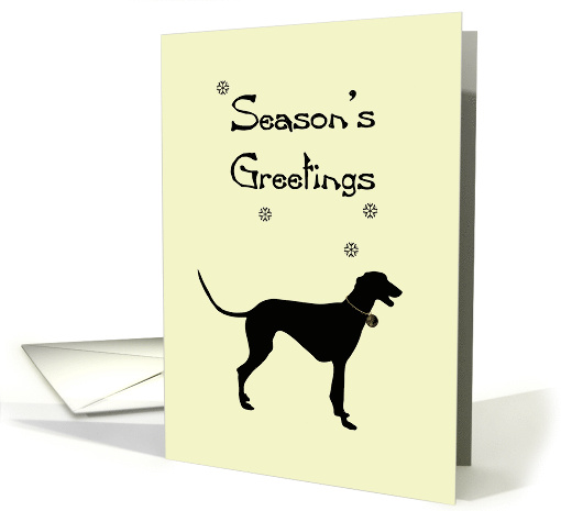 Season's Greetings Profile of a Greyhound Dog card (1412054)
