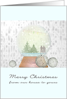 Christmas From Our House To Yours Skaters In A Snowglobe card