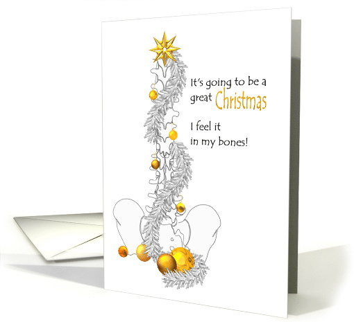 Christmas Greeting For Chiropractor Ornaments On Lumbar Vertebrae card