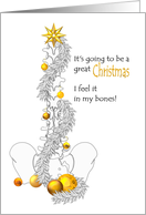 Christmas Greeting For Chiropractor Ornaments On Lumbar Vertebrae card