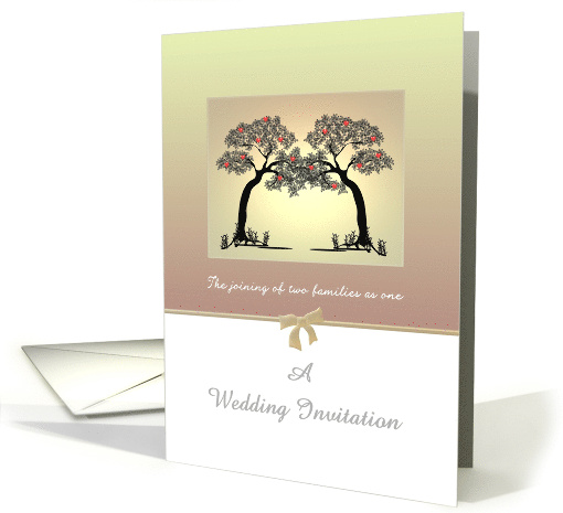 Wedding Invitation Blended Family Two Trees Intertwined card (1412768)