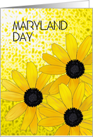 Maryland Day Sketch of Black-Eyed Susan Flowers State Flower card