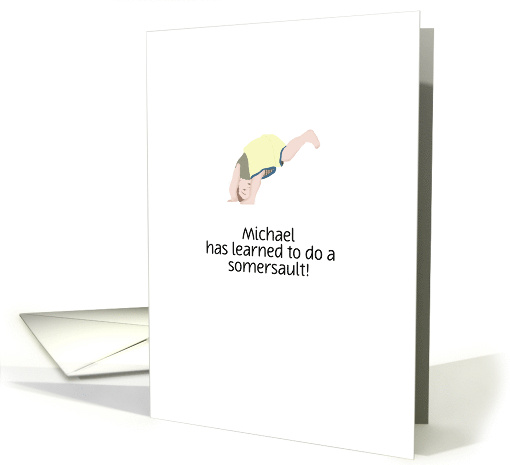 Custom Congratulations On Learning To Do A Somersault card (1413312)