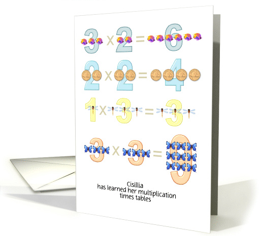 Custom Congratulations Learning Times Tables card (1413630)