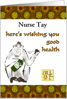 Chinese New Year 2028 for Nurse Monkey Pouring out Good Medicine card