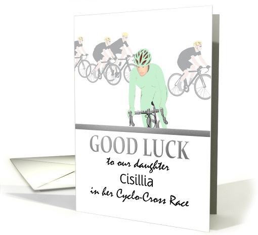 Good Luck to Daughter in Cyclo Cross Race Custom card (1416376)