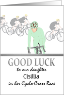 Good Luck to Daughter in Cyclo Cross Race Custom card