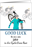 Good Luck to Son in Cyclo Cross Race Custom card