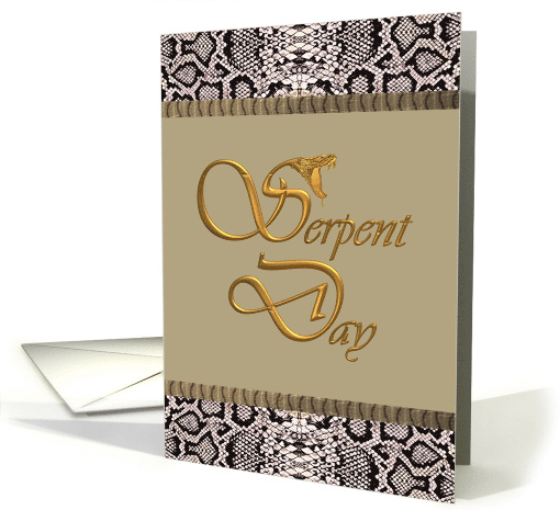 Serpent Day Snake Head on Letter S in Serpent card (1417168)