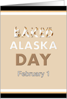 Baked Alaska Day Word ’BAKED’ Truly Baked card