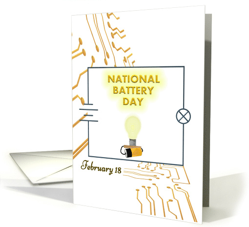 National Battery Day February 18 Electrical Symbols... (1417392)