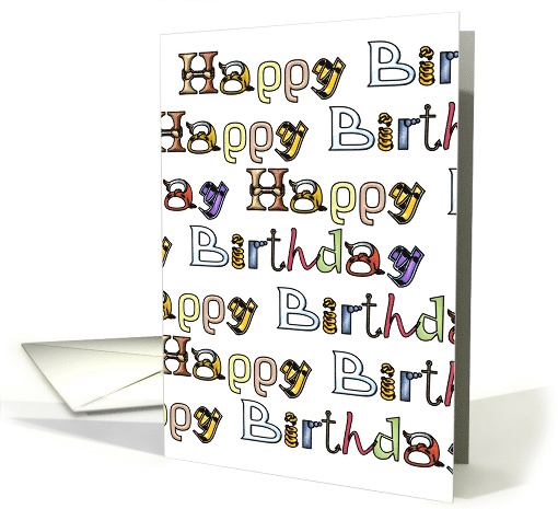 Fun Colorful Lettering for Birthday Greeting for Brother in Law card