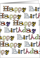 Fun Colorful Lettering for Birthday Greeting for Brother in Law card