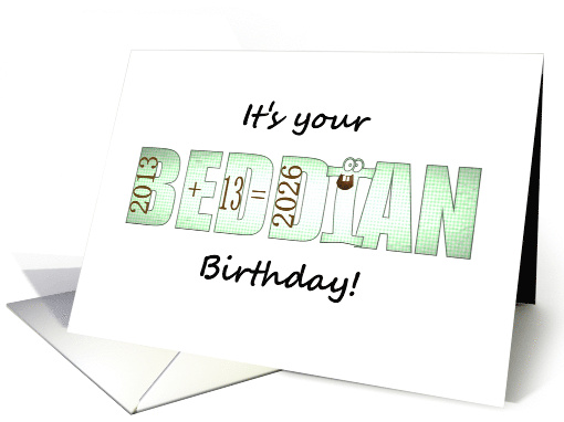 Beddian Birthday In 2026 Born in 2013 and 13 Years Old card (1417886)
