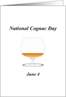 National Cognac Day Sketch of a Glass of Cognac card