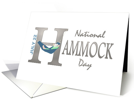 National Hammock Day Asleep in a Hammock card (1418846)