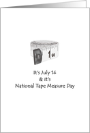 National Tape Measure Day July 14 Sketch of Sewing Tape Measure card