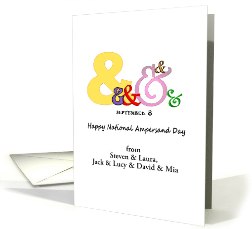 Custom Greeting National Ampersand Day September 8 &&& card (1419032)