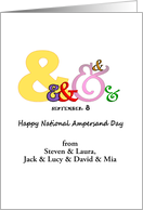 Custom Greeting National Ampersand Day September 8 &&& card