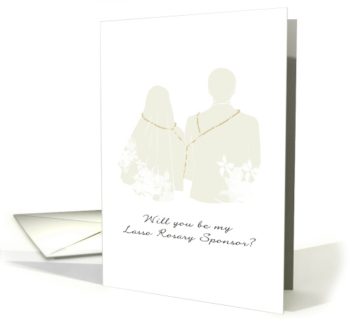 Be My Lasso Rosary Sponsor Rosary Around Bride and Groom card