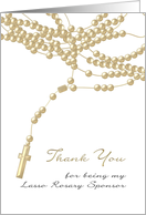 Thank You For Being My Lasso Rosary Sponsor Rosary and Crucifix card
