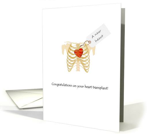Congratulations On Heart Transplant New Heart In Rib Cage card