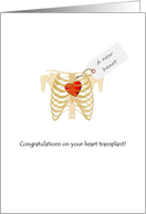 Congratulations On Heart Transplant New Heart In Rib Cage card