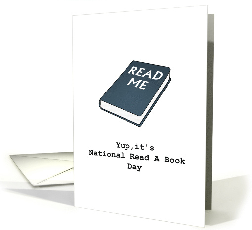 National Read A Book Day September 6 A 'Read Me' Book card (1419502)